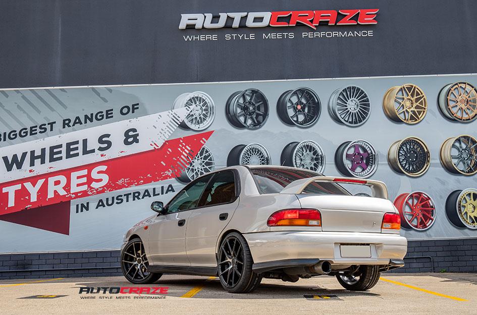 SUBARU WRX TARGA BLACK MACHINED FACE
